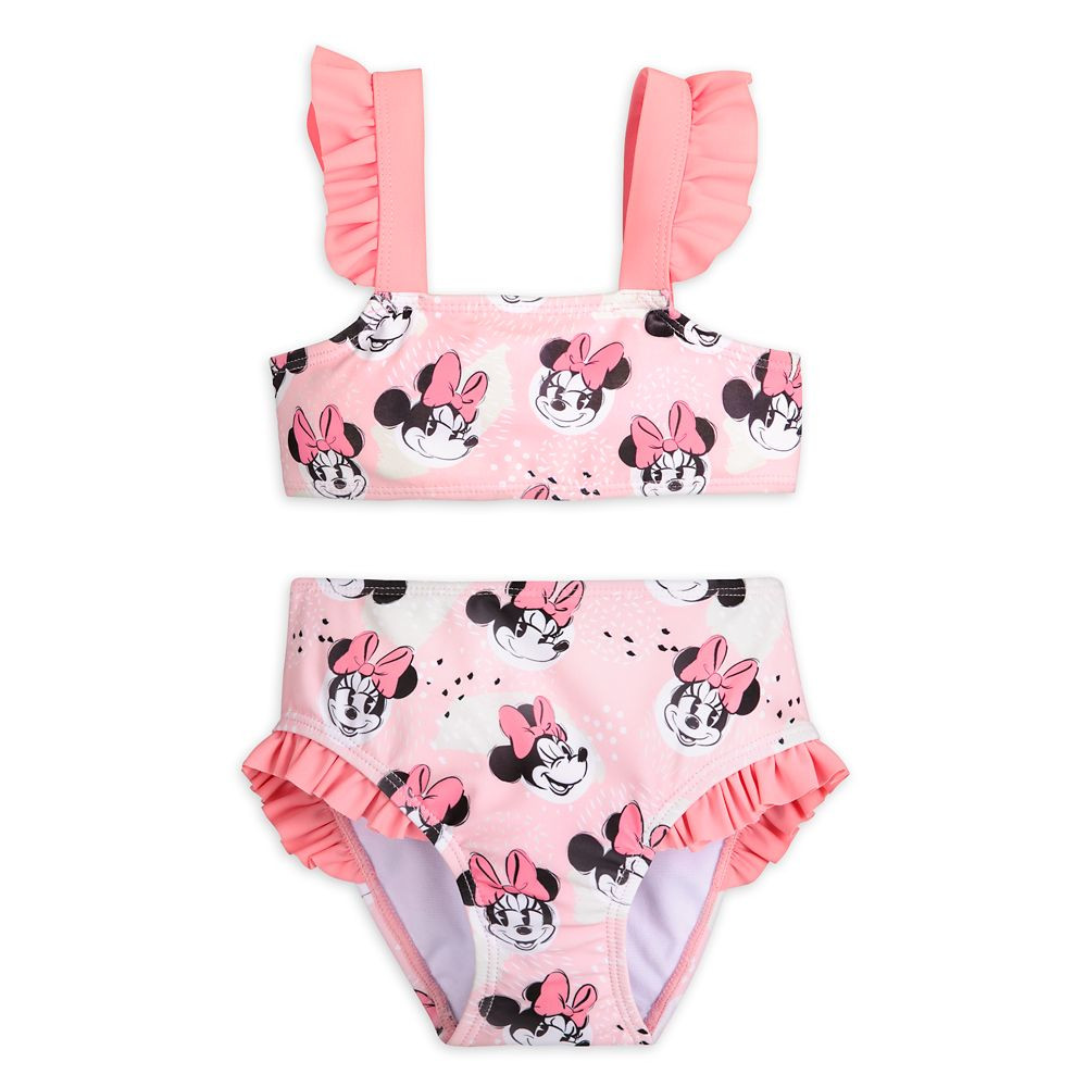 Minnie Mouse Pink Two-Piece Swimsuit for Girls | Disney Store