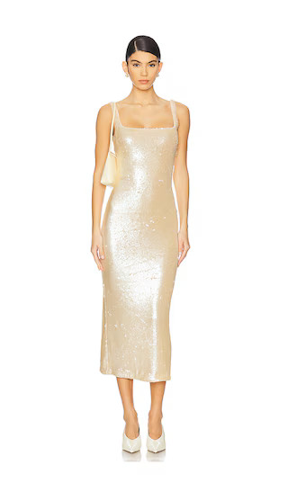 by Marianna Ceci Sequin Midi Dress in Blush Nude | Revolve Clothing (Global)