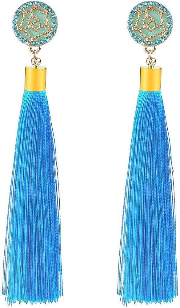 Zealmer Colorful Tassel Earrings For Women Bohemian Long Dangle Drop Statement Earrings Fashion J... | Amazon (US)