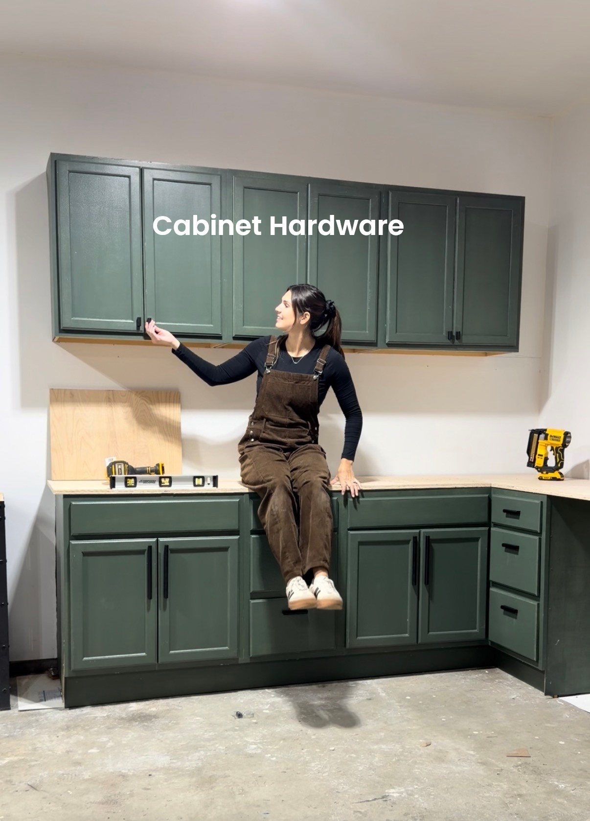 All the things you need to install hardware! We used Franklin Brass by liberty Hardware 