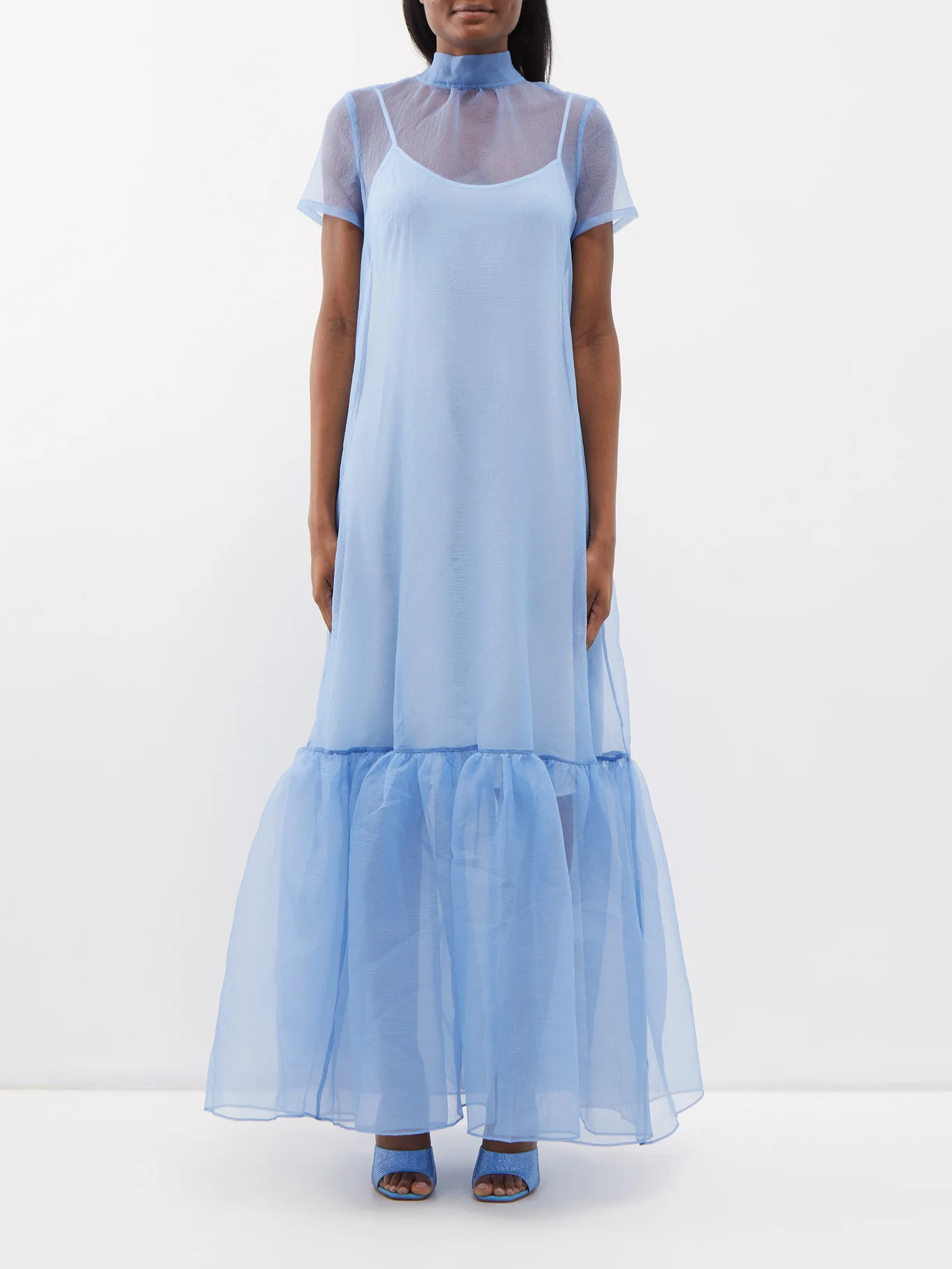 Calluna crepe-organza maxi dress | Staud | Matches (US)