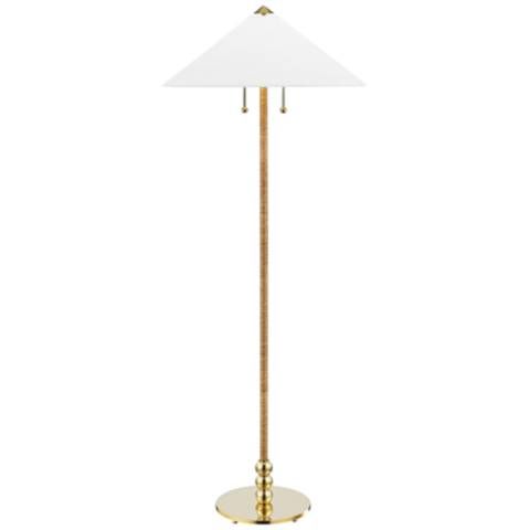 Hudson Valley Flare Aged Brass Floor Lamp | LampsPlus.com