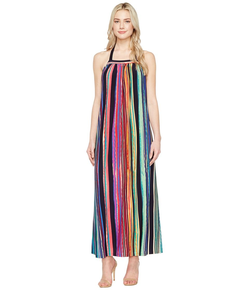 Maggy London - Painted Stripe Maxi Dress (Taupe/Multi) Women's Dress | 6pm