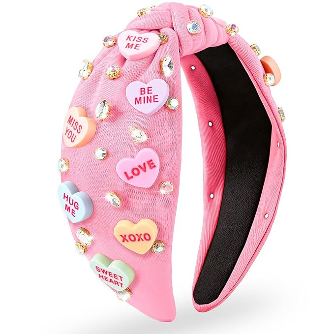 Valentines Headbands for Women Teen Girls, XOXO Love Heart Headband, Valentines Day Gifts for Her... | Amazon (US)
