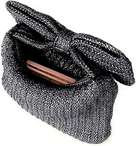 YYW Women Straw Clutch Purse Woven Bowknot Envelope Handbag Wedding Clutch Bag for Vocation Party | Amazon (US)