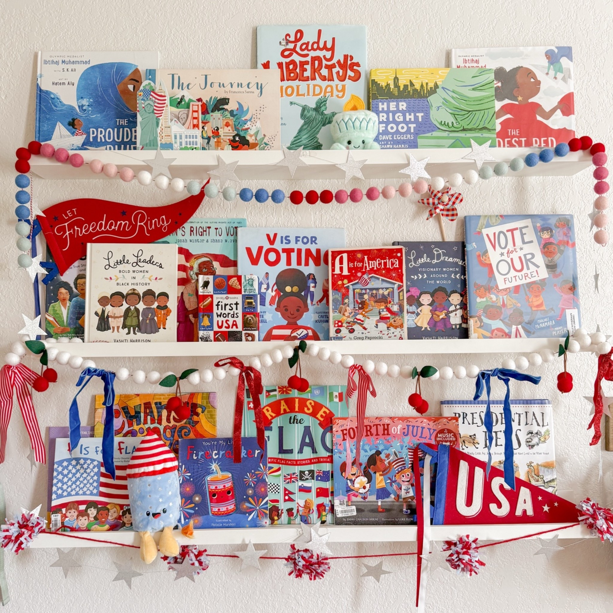 Fourth of July book shelves 🧨🗽🇺🇸

#LTKmomlife #LTKdayinmylife #LTKKids