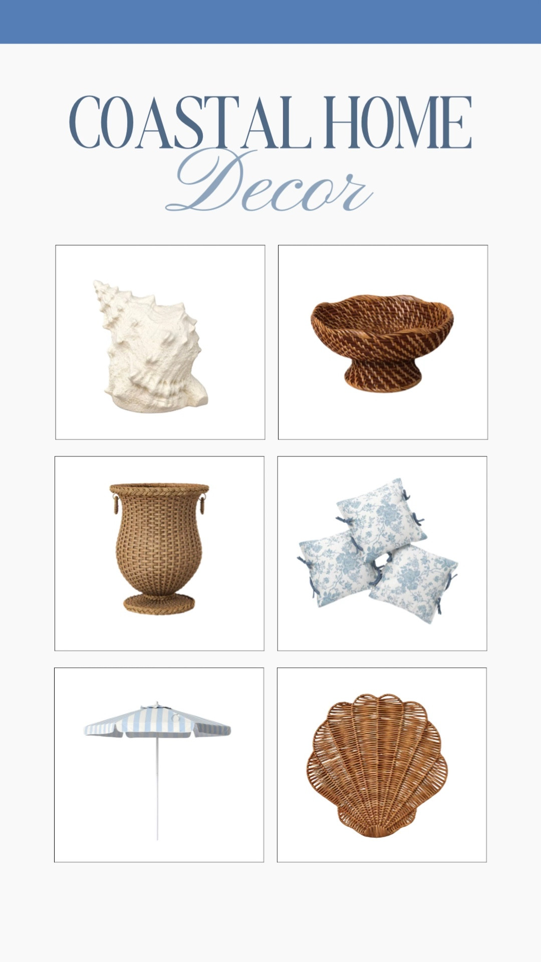 Target is rolling out a secret drop that includes so many amazing Coastal fines you’re going to want one of everything. there’s a rattan footed bowl gorgeous planters that look like Mrs. Alice blue and white outdoor pillows, striped umbrella, seagrass, woven chargers, mats placemats and more