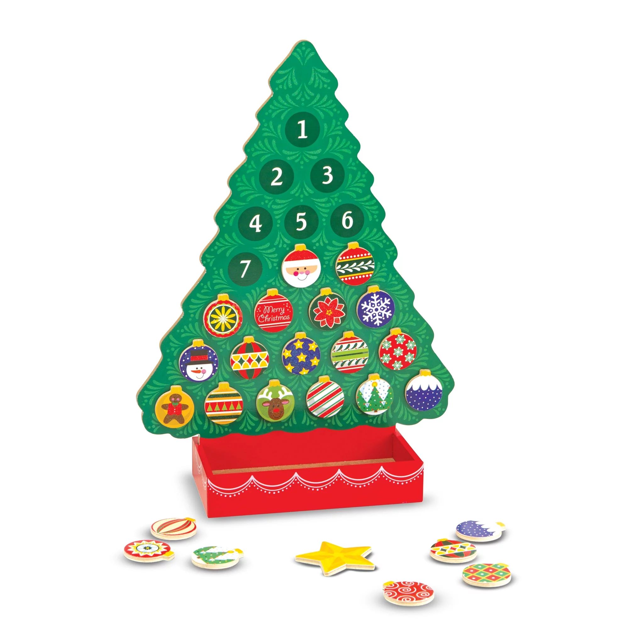 Melissa & Doug Countdown to Christmas Wooden Advent Calendar - Magnetic Tree, 25 Magnets | Walmart (US)