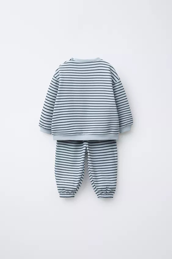 STRIPED SWEATSHIRT AND JOGGER PANTS SET | Zara US