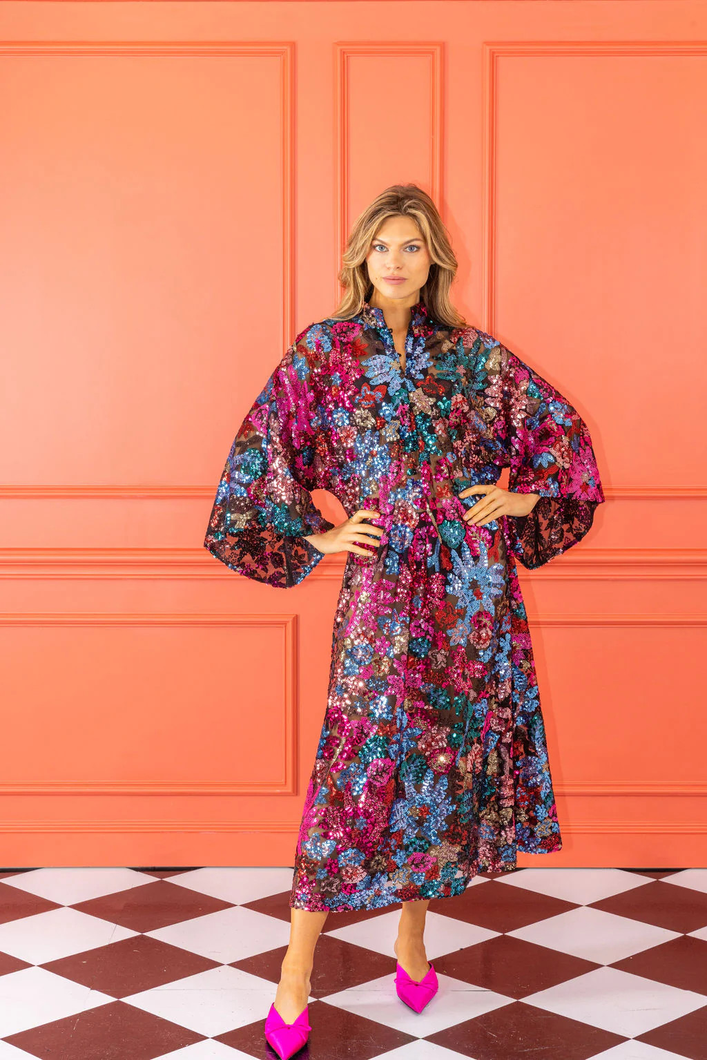 dusk sequin maxi caftan | La Vie Style House