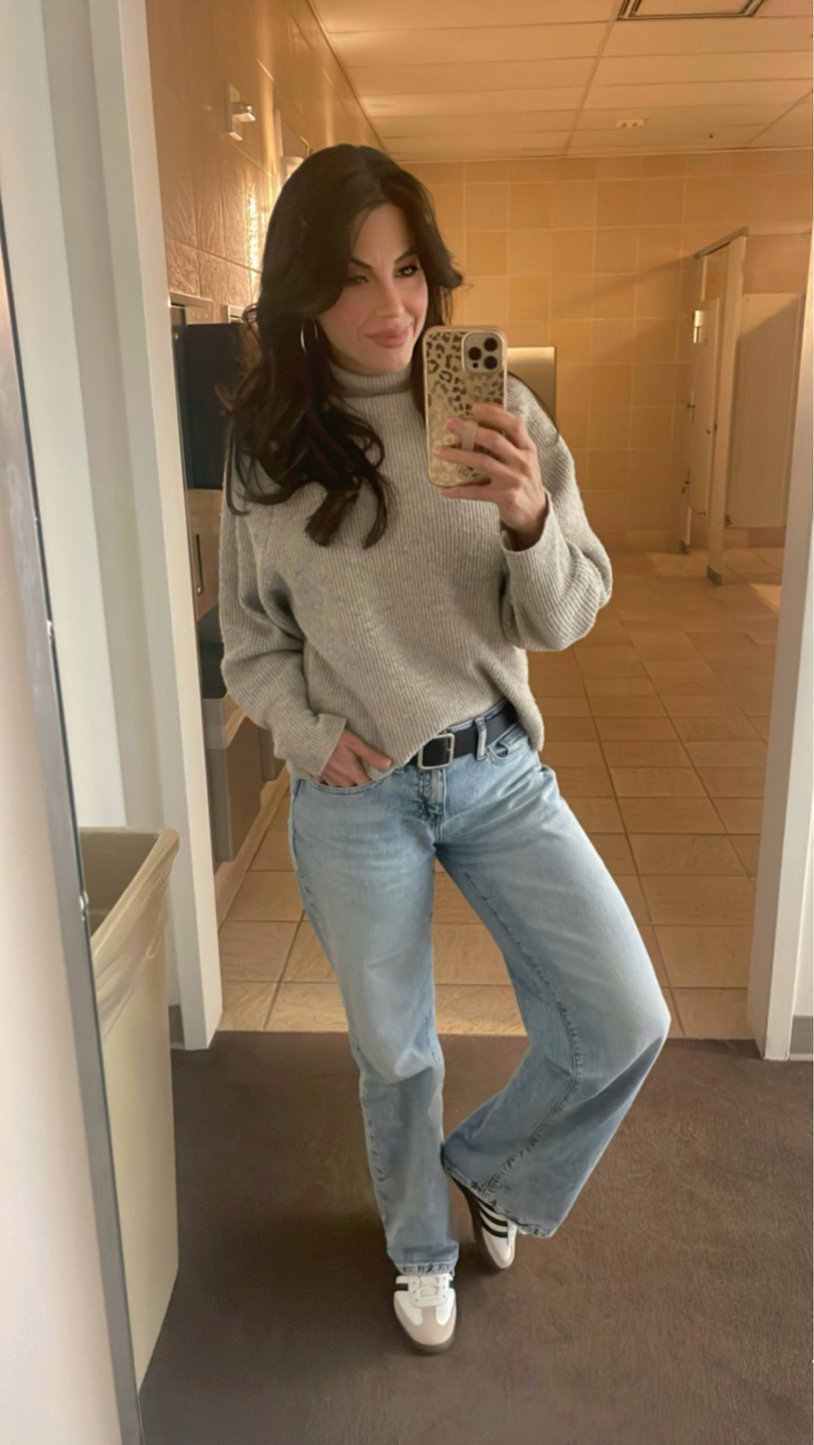 Linked up my exact adidas samba sneakers (in stock!) I did a kid’s 5.5 and normally wear a 7-7.5 women’s shoe. Sweater, jeans, and belt are similar since mine are from last season. My exact sweater here is from Express and the jeans are Target, I think belt too!

#LTKstyletip #LTKMostLoved #LTKover40