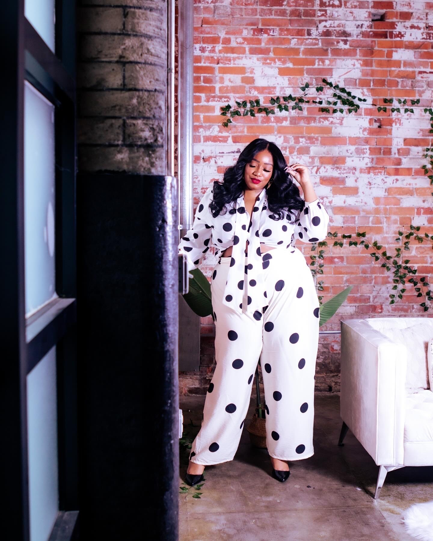 Loving this polka dot spring outfit! The new Target Future Collective line with Jenny Lopez dropped and I had to try these polka dot pants! I paired it with a top I already had from Eloquii! I’m wearing a 4x in the pants and a 24 in the top! I got both pieces oversized for a more loose fit. Perfect for a vacation outfit as well 

#LTKmidsize #LTKplussize #LTKSpringSale