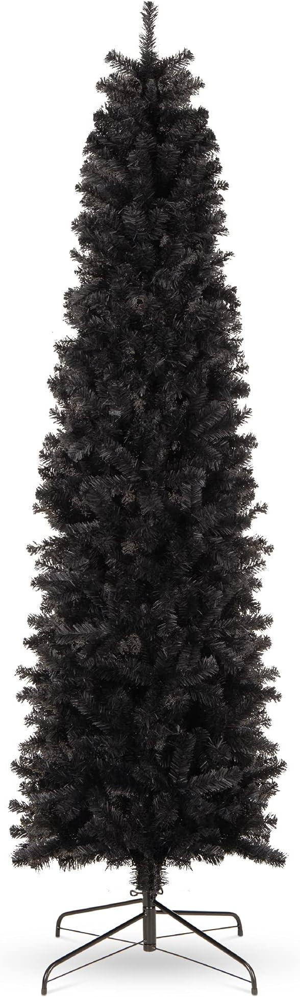 Best Choice Products 7.5ft Black Artificial Holiday Christmas Pencil Tree for Home, Office, Party... | Amazon (US)