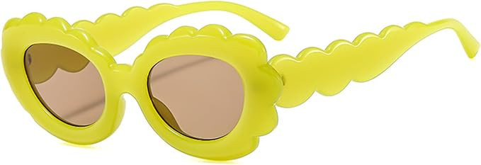 bullabulling Sunglasses for Men Women Candy Colorful Sunglasses Wave Eyewear | Amazon (US)