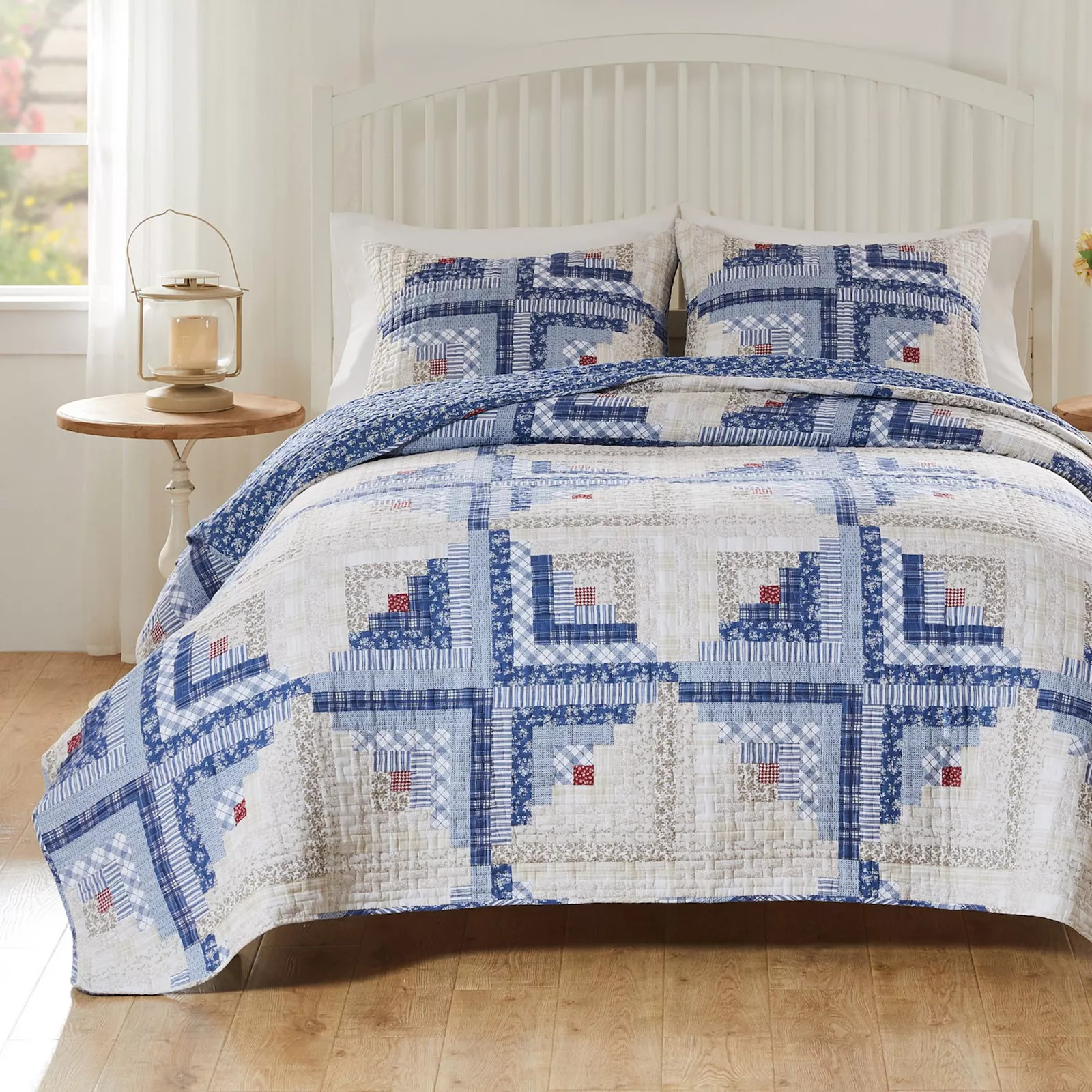Greenland Home Fashions Cottage Cabin Quilt Set with Shams, Calico | Kohl's