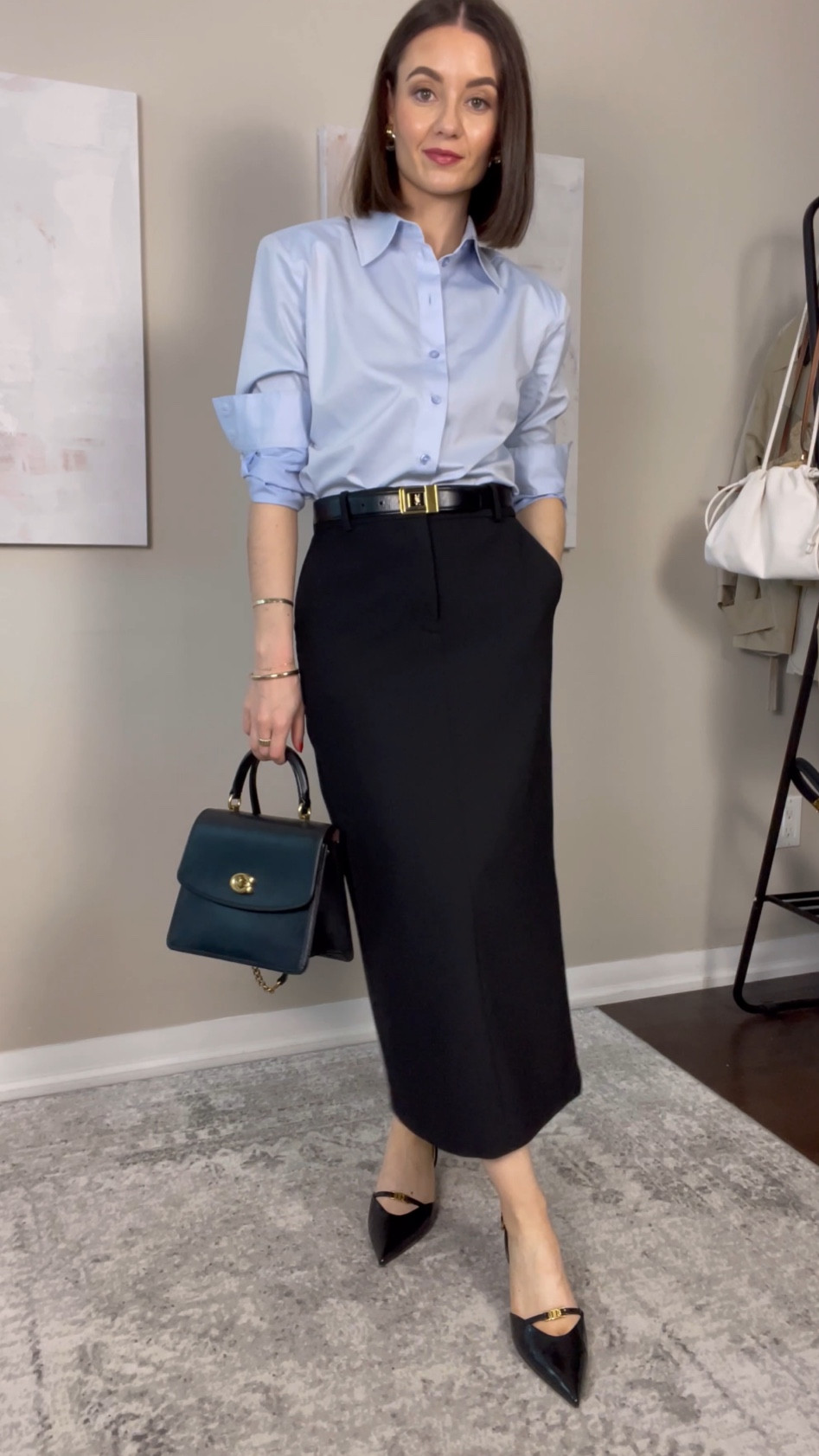 Aritzia Skirt - Size 0
Linked similar shirt, kitten heels and bag.
YSL belt

#LTKcanada #LTKstyletip #LTKworkwear