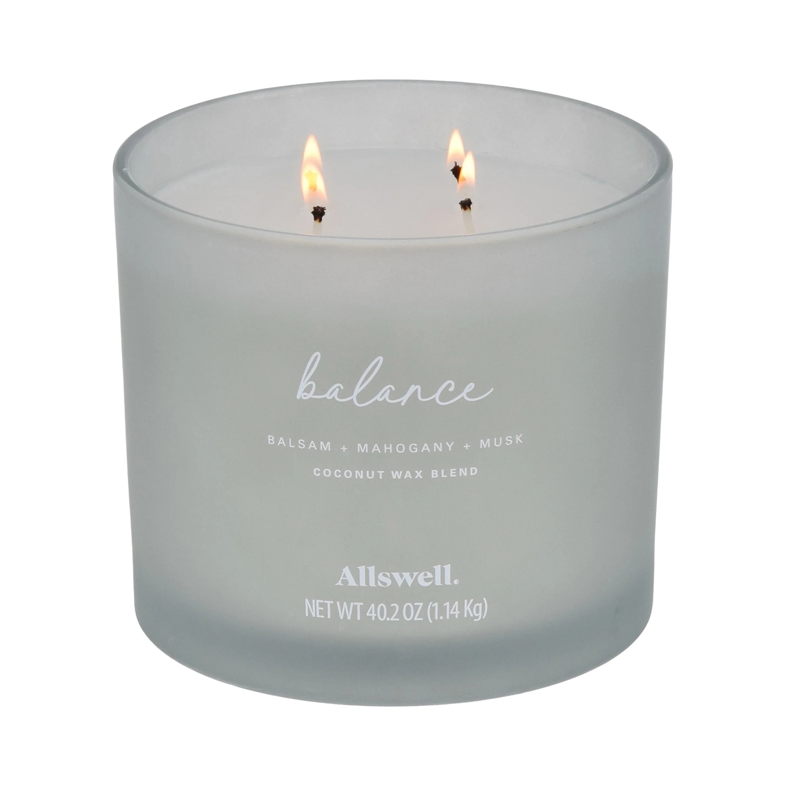 Allswell Balance (Balsam + Mahogany + Musk) Scented 4-Wick Spa Jar Candle 40.2oz | Walmart (US)