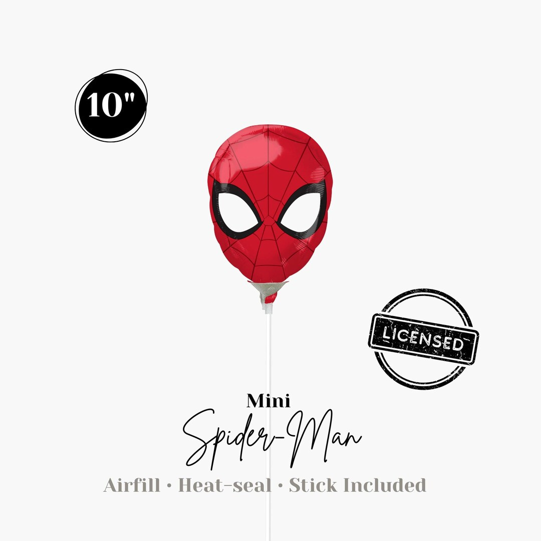 Licensed Mini Spider-man Foil Balloon 10” | Air-fill Heat-seal Balloon | Superhero Party Decor ... | Etsy (US)