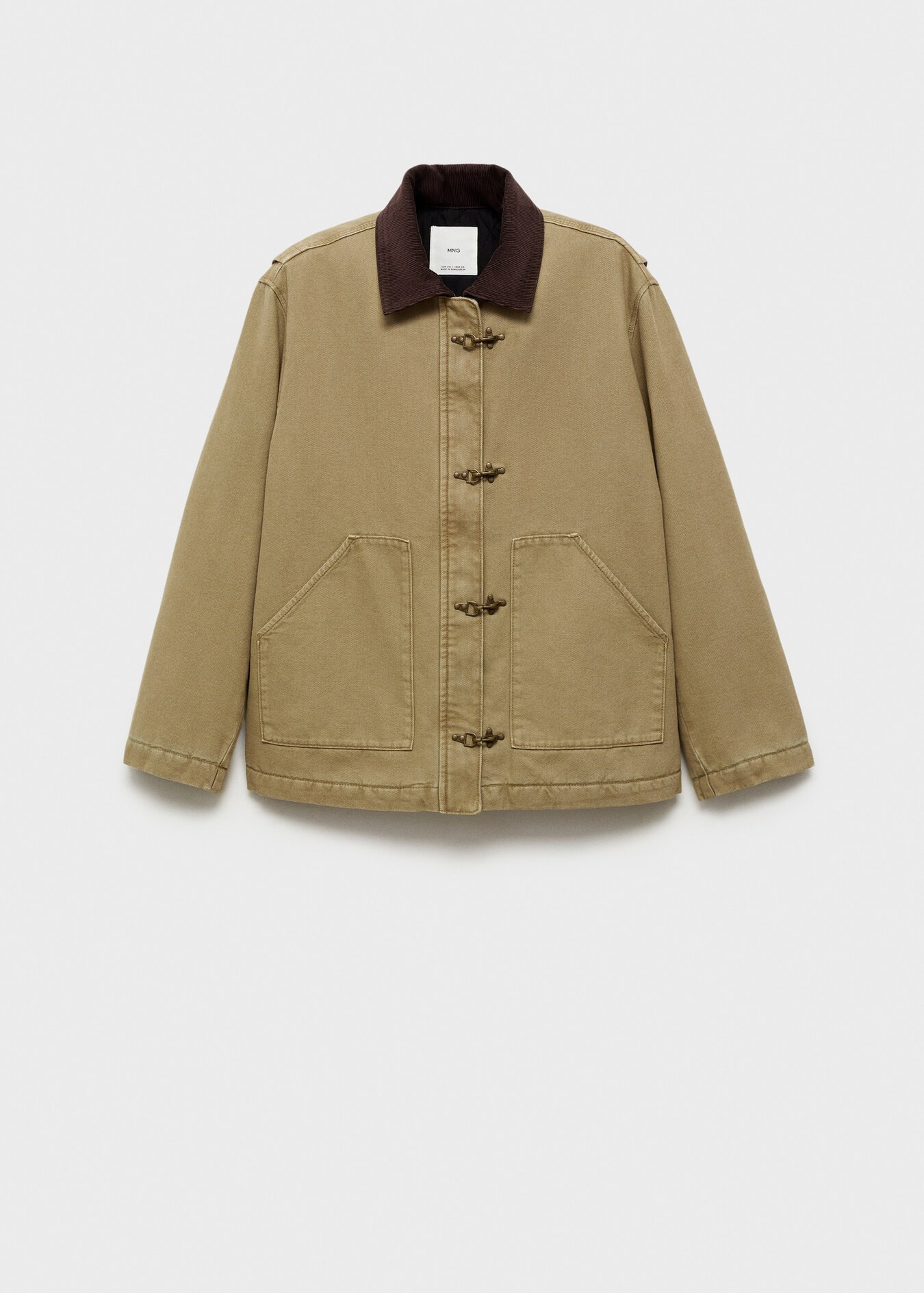 Parka with contrasting collar and pockets - Women | MANGO United Kingdom | MANGO (UK)