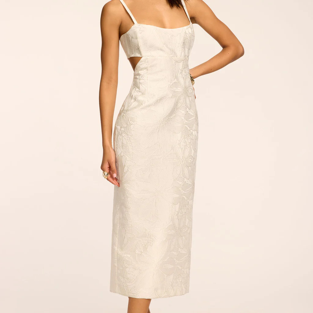 Eira Jacquard Cutout Midi Dress | Ramy Brook