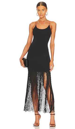 Steph Fringe Dress in Black | Revolve Clothing (Global)