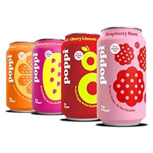 POPPI Sparkling Prebiotic Soda w/Gut Health & Immunity Benefits, Beverages w/Apple Cider Vinegar,... | Amazon (US)