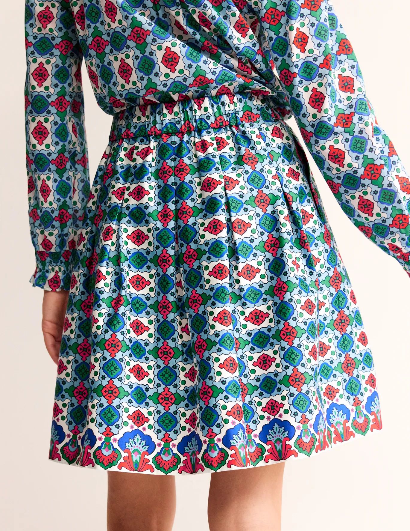 Pleated Cotton Skirt | Boden (US)