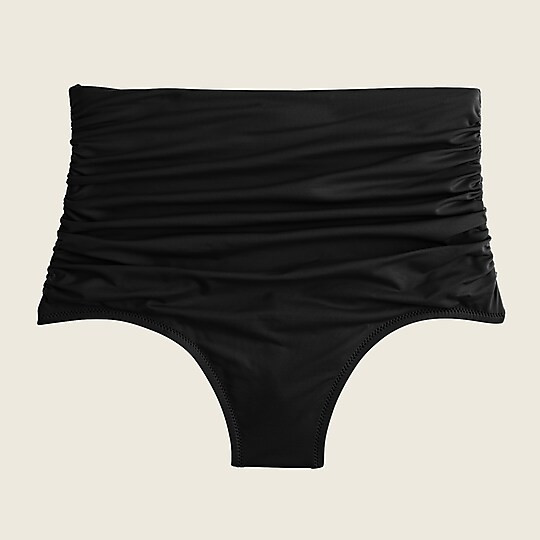 High-waisted ruched bikini bottom | J. Crew US