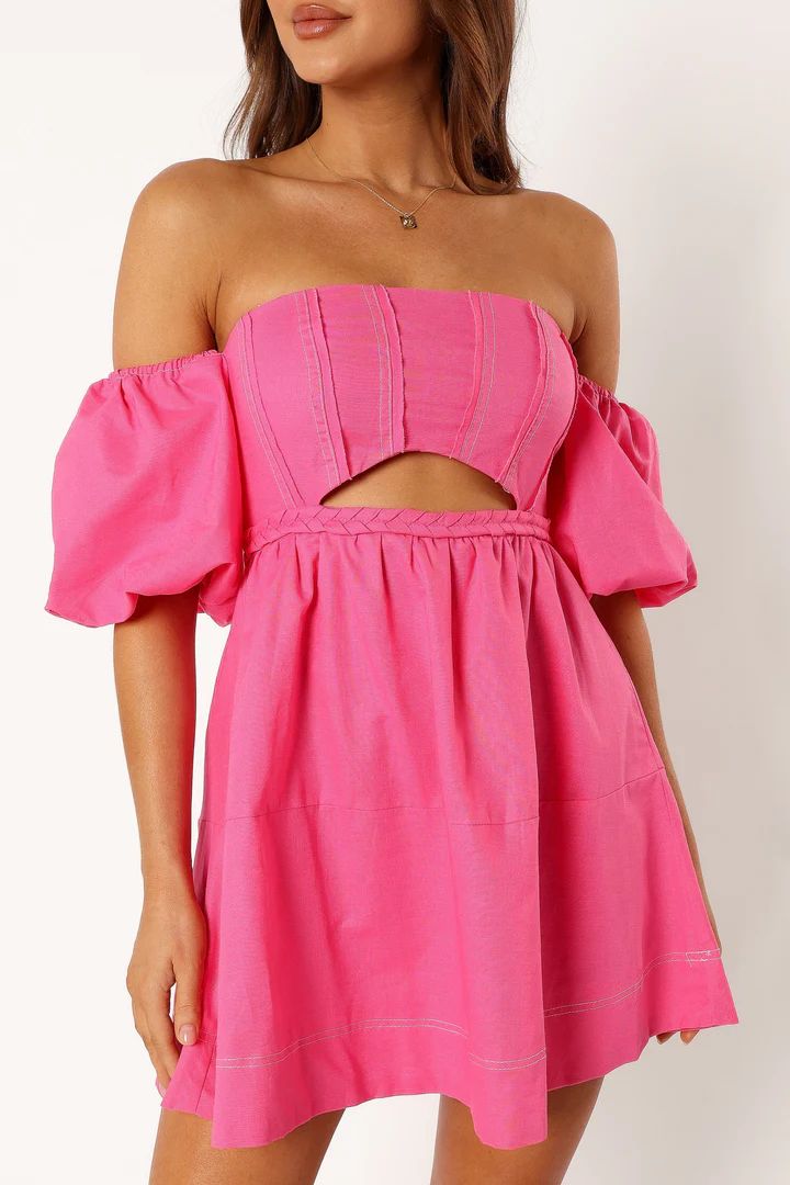 Aurora Off Shoulder Mini Dress - Pink | Petal & Pup (US)