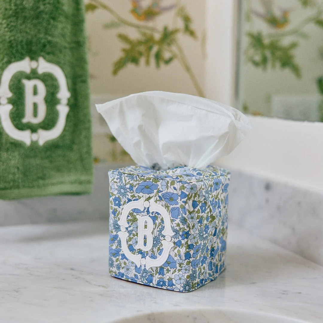 Personalized Cotton Tissue Box Cover | Weezie Towels | Weezie Towels