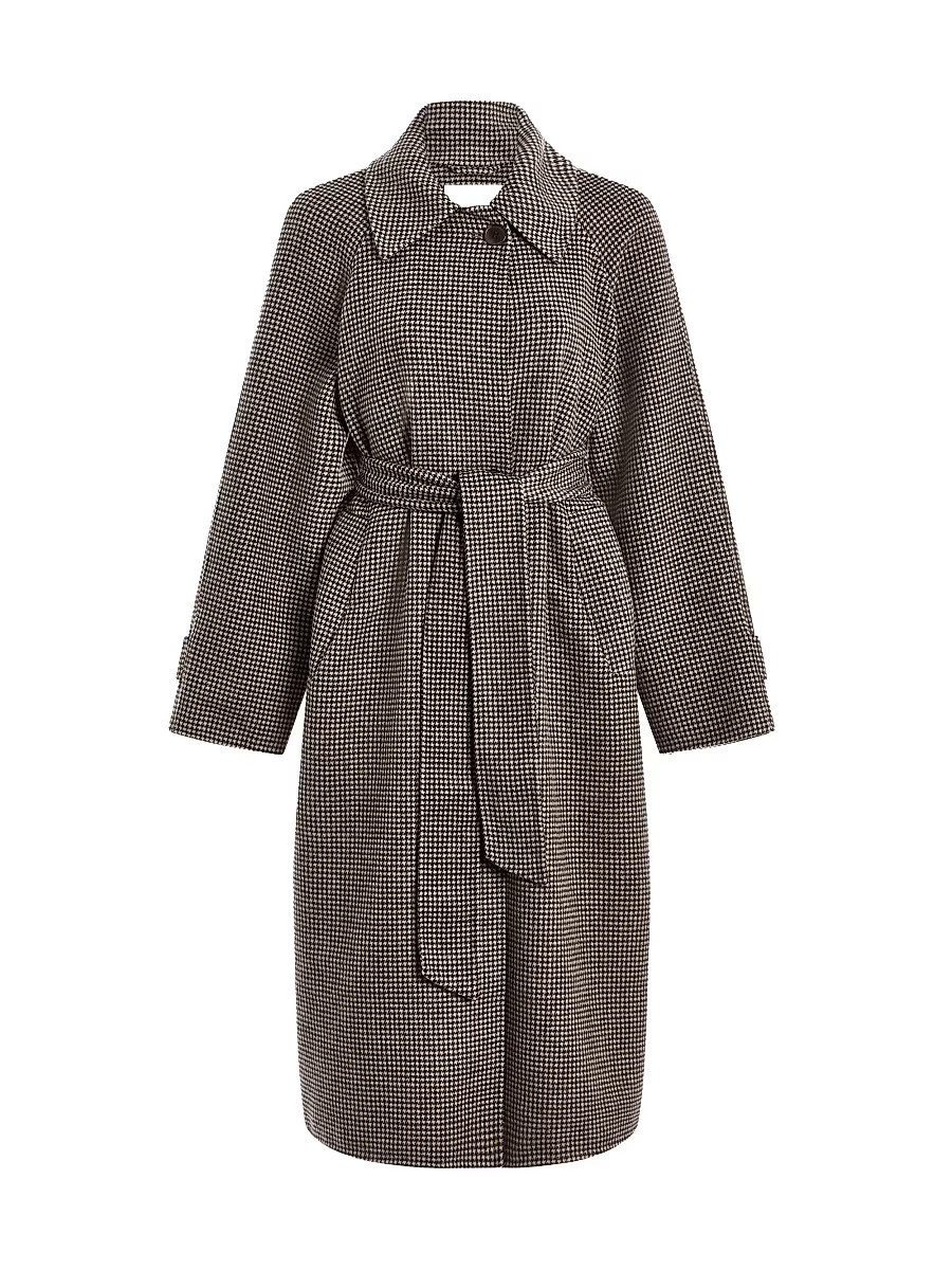 Women's Tomlinson Belted Long Coat - Deep Taupe Sandshell Micro - Size Small | Saks Fifth Avenue