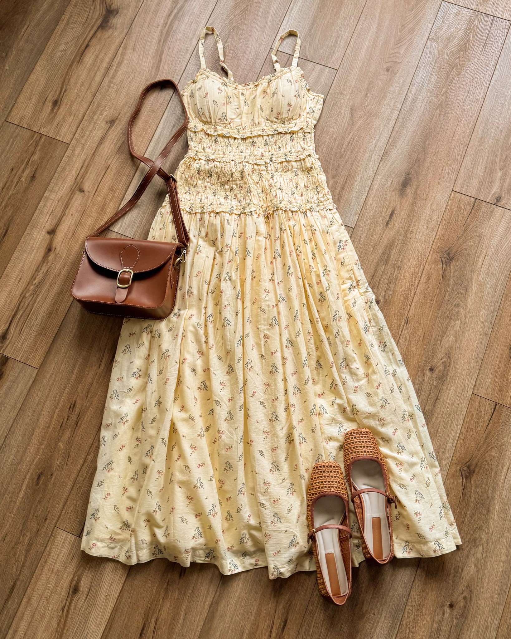 @abercrombie midi dress. the most gorgeous 100% cotton dress, fully lined + added bra padding 

spring outfits. midi dress. yellow floral midi dress. tts

#LTKSeasonal #LTKSaleAlert #LTKootd