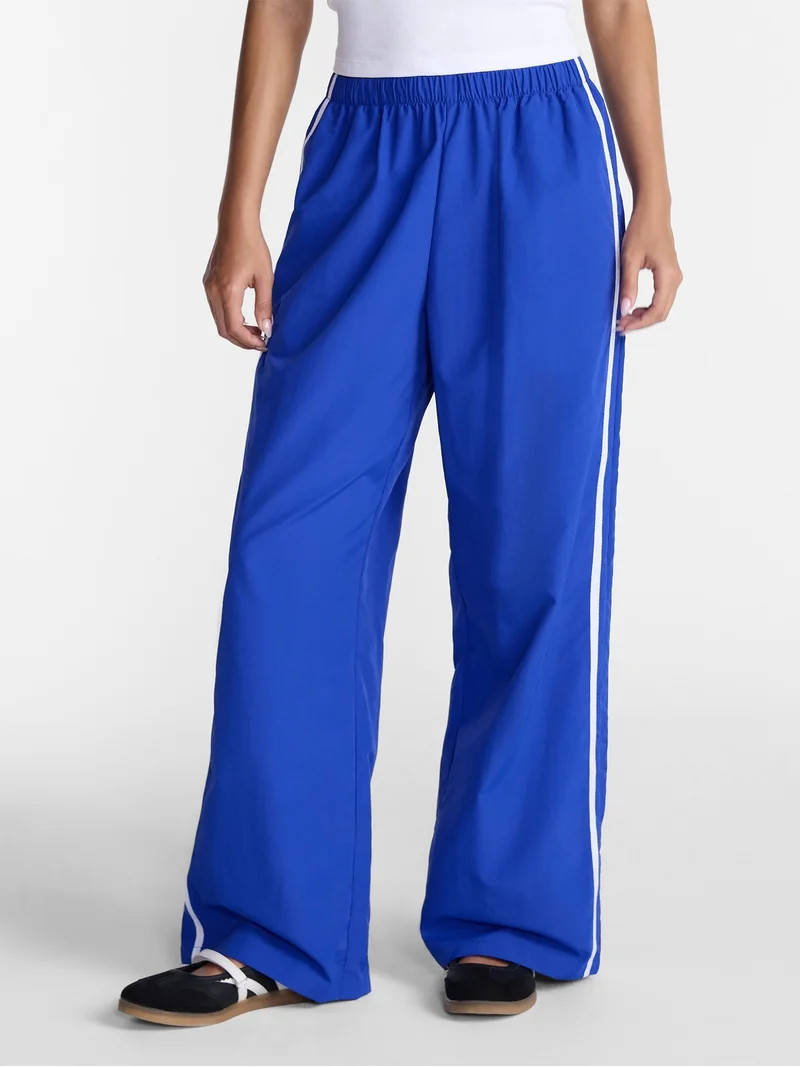No Boundaries Nylon Game Day Track Pants, 30.5'' Inseam, Women's XXS-XXL | Walmart (US)