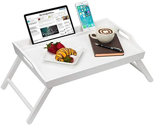Rossie Home Media Bed Tray with Phone Holder - Fits up to 17.3 Inch Laptops and Most Tablets - So... | Amazon (US)