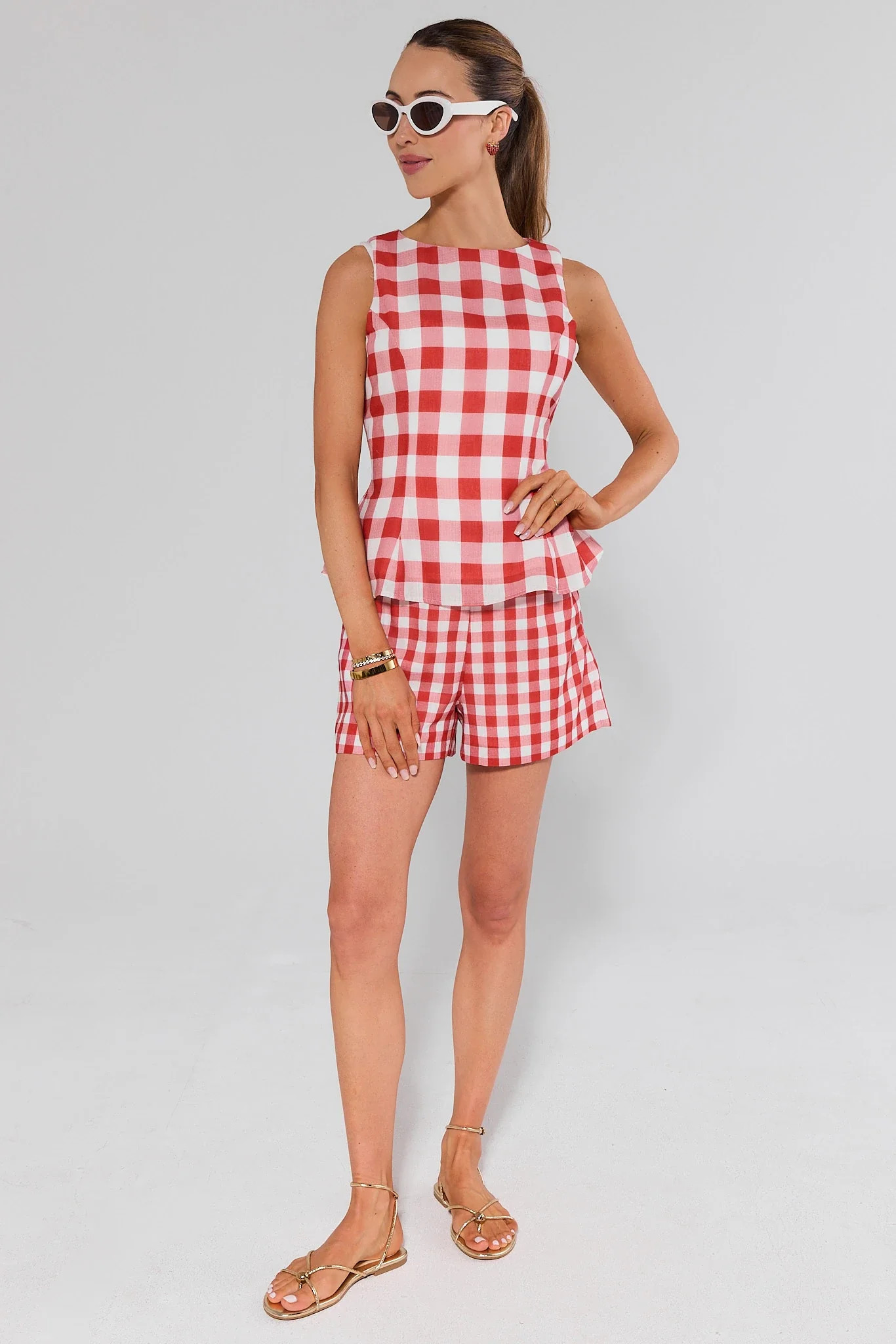 Eleanor Red Gingham Top | Avara