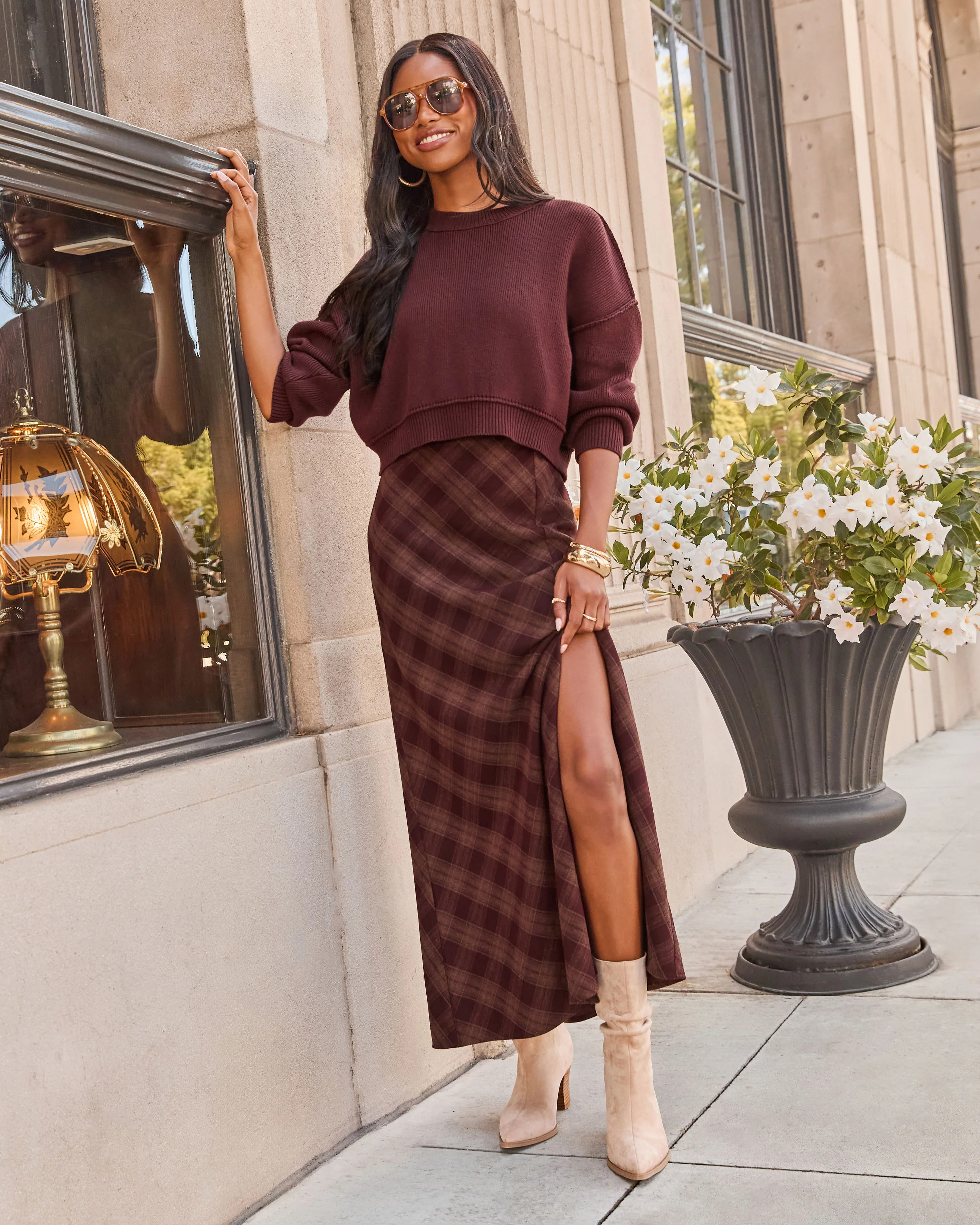 Elouise Cropped Crewneck Sweater | VICI