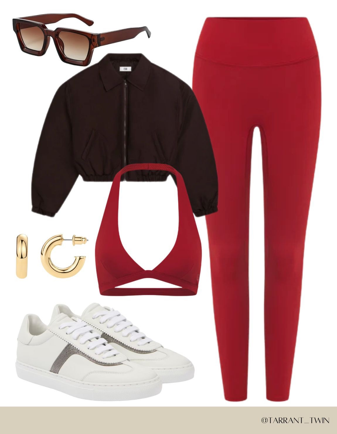 Bold & Chic Street Style Vibes ✨

Step up your everyday athleisure game with this sleek, elevated red and black outfit. The cropped zip jacket pairs perfectly with high-waisted leggings for a flattering silhouette, while the deep red sports bra adds a bold pop of color. Finish it off with chunky gold hoops, crisp white sneakers, and tortoise square sunglasses for that effortlessly cool, on-the-go look. Whether you’re heading to brunch, running errands, or just love a sporty-chic aesthetic, this fit has you covered. ❤️

#AthleisureStyle #StreetStyleInspo #CasualChic #RedOutfitIdeas #BoldOutfitInspo #SportyStyle #ActivewearLooks #StylishAndComfy #FallFashionTrends #TransitionalStyle #MinimalistStyle #SneakerOutfits #EverydayFashion #OOTDInspo #TarrantTwinStyle #LTKFall #LTKActivewear #FallStreetStyle #MonochromeLook #RedFashionTrend #ModernAthleisure

#LTKActive #LTKSeasonal #LTKStyleTip