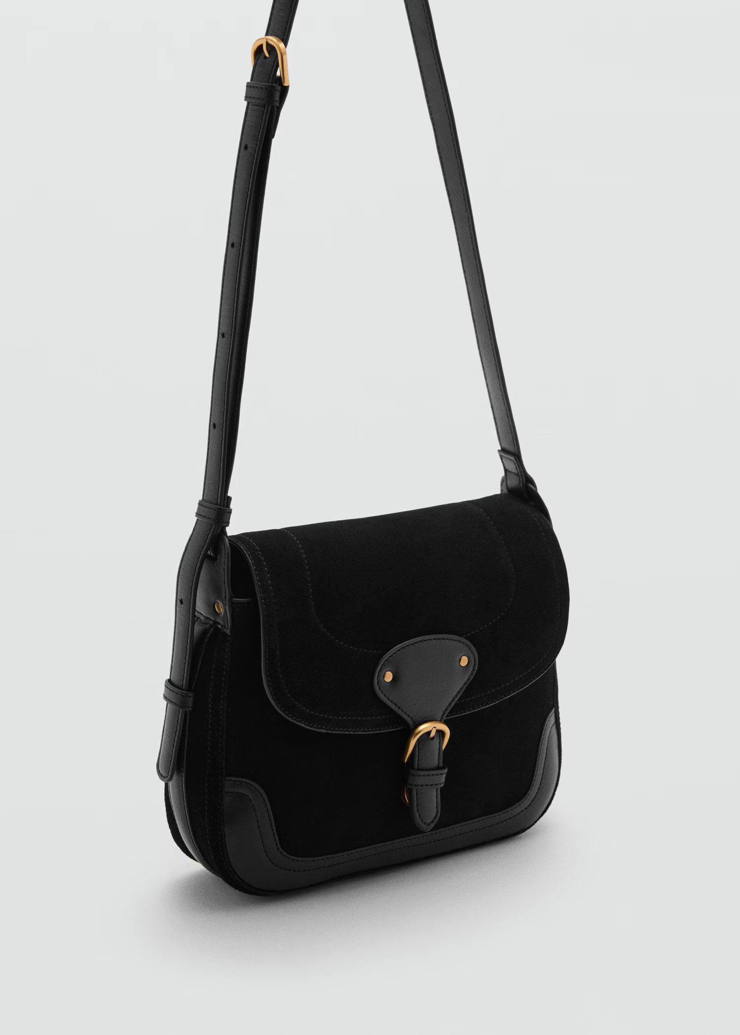 Buckle leather bag - Women | MANGO United Kingdom | MANGO (UK)