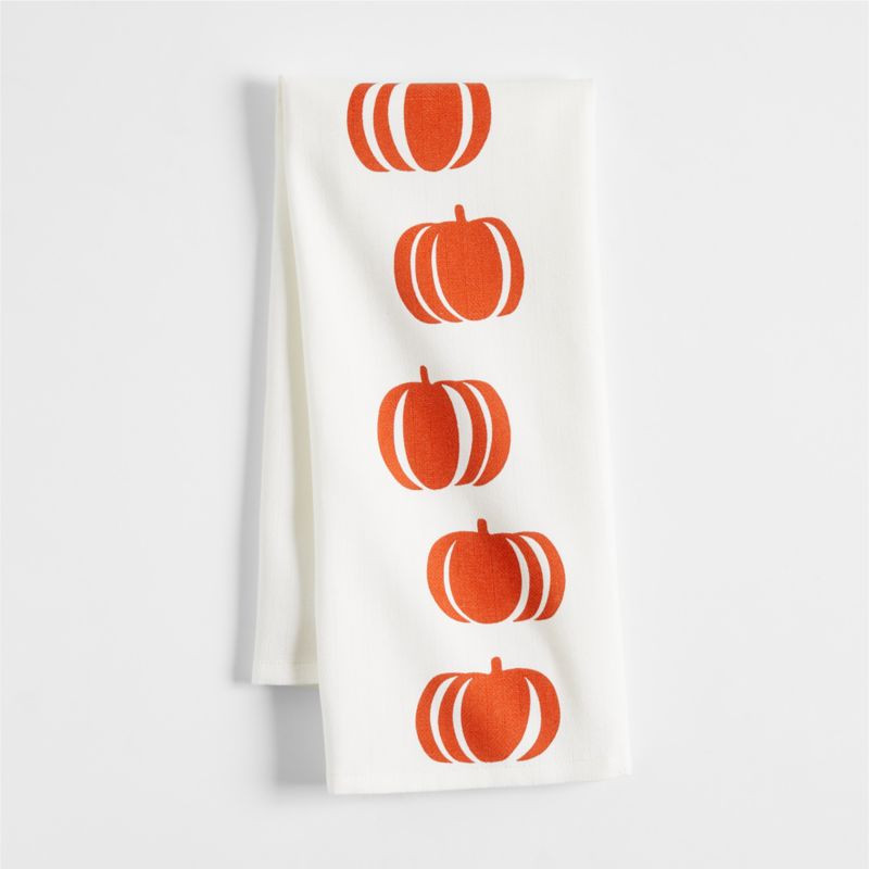 Pumpkin Fall Dish Towels, Set of 2 | Crate & Barrel | Crate & Barrel