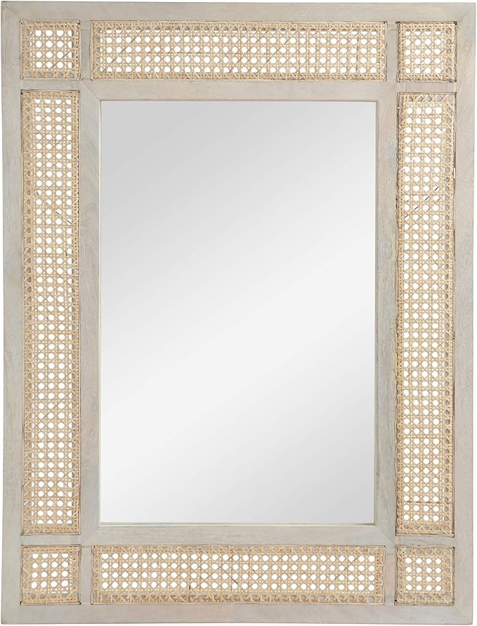 GDF Studio Hazel Boho Mirror with Wicker Caning, Natural | Amazon (US)
