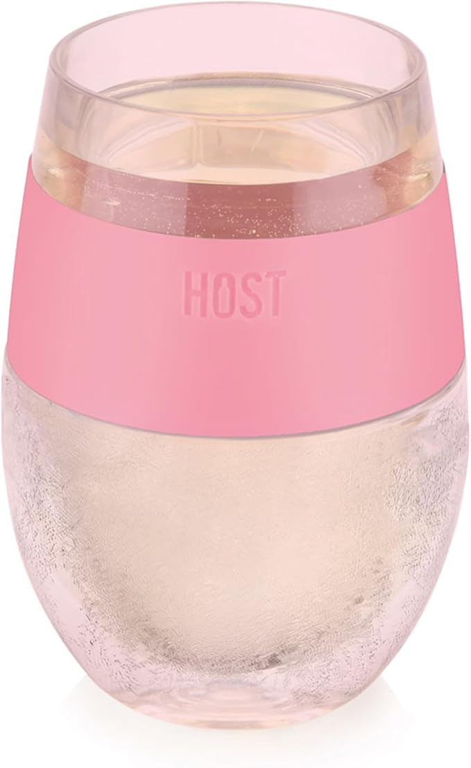 HOST Wine Freeze Cooling Cup, Plastic Double Wall Insulated Freezable Drink Chilling Tumbler with... | Amazon (US)