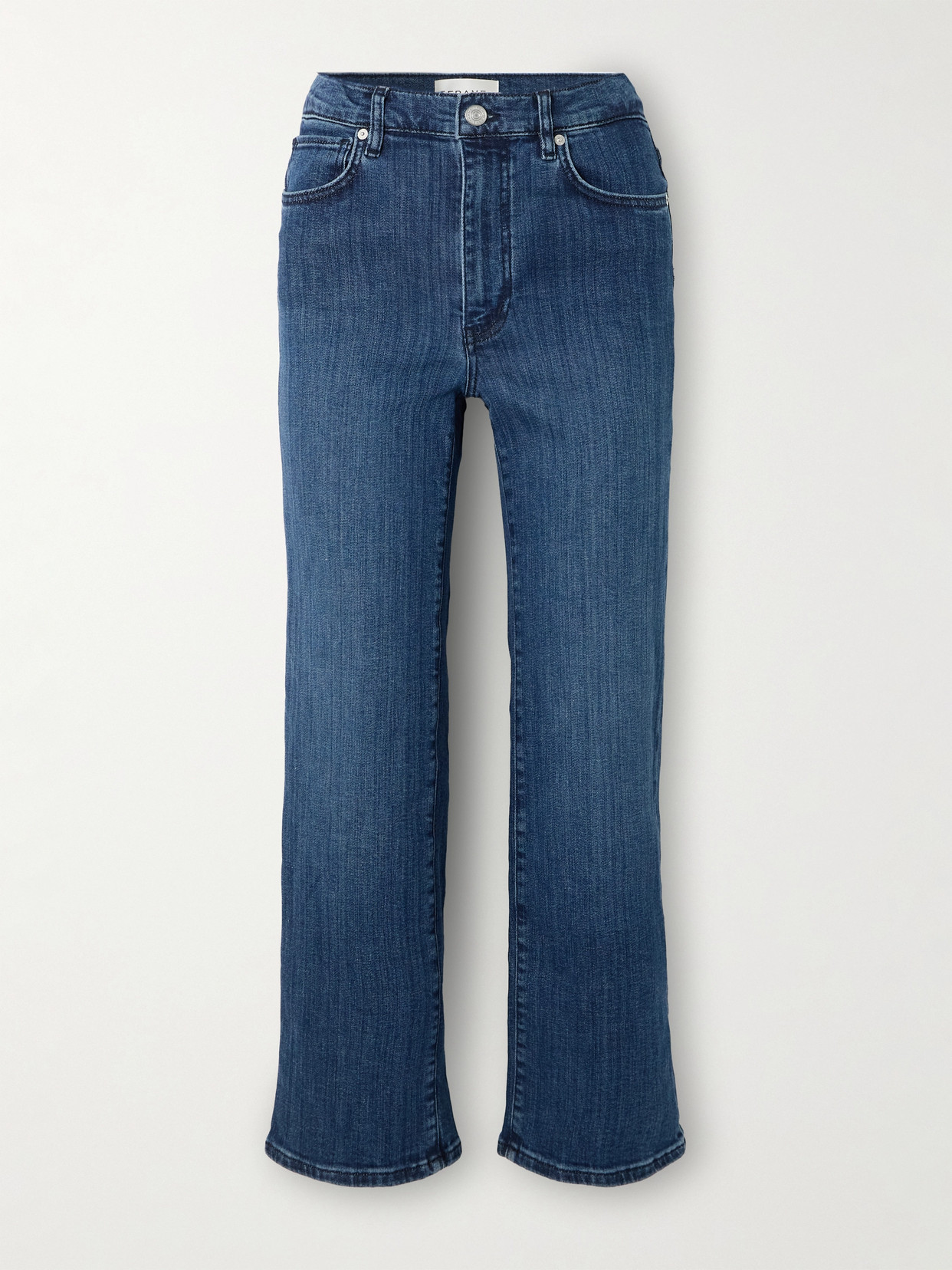 FRAME - Le Sleek Cropped High-rise Straight-leg Jeans - Blue | NET-A-PORTER (US)