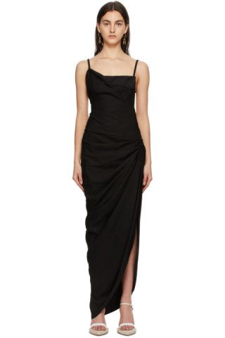 Black 'La Robe Saudade Longue' Dress | SSENSE