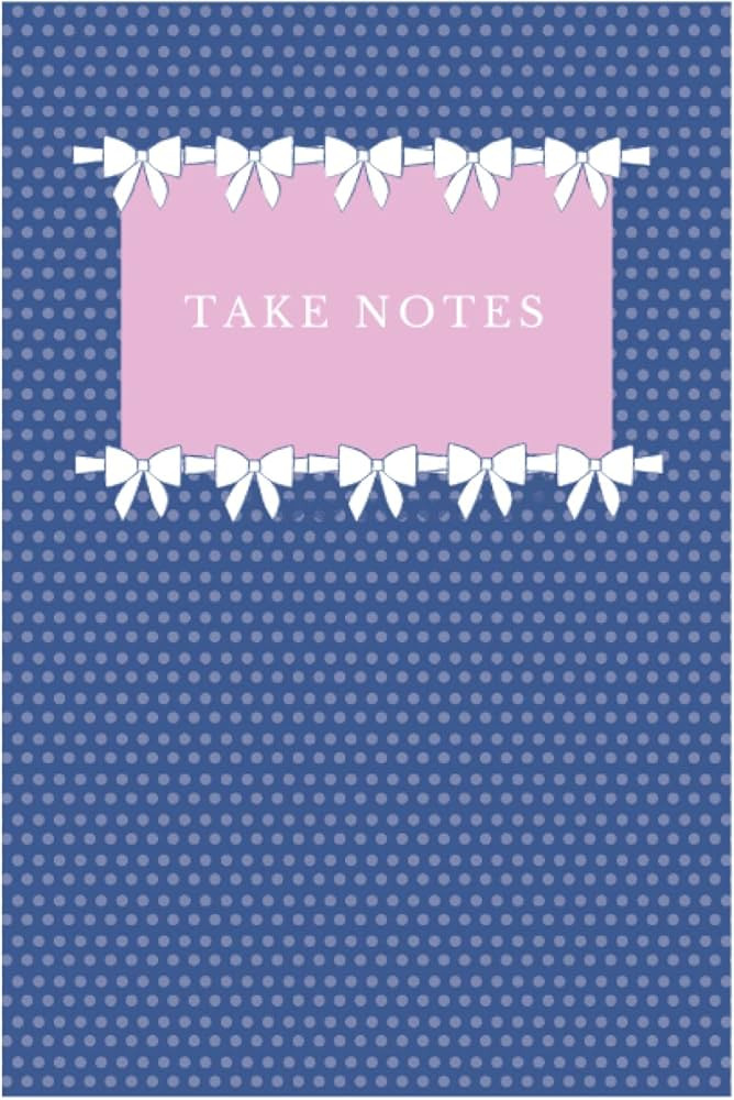 Blue Bow Notebook for To-Dos, Goals, Tasks, Brain Dumps, and More: Stylish and Feminine Notebook ... | Amazon (US)