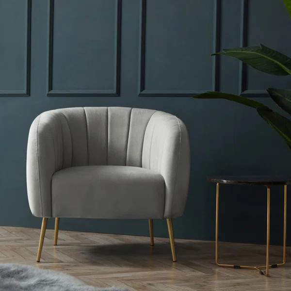 Indianola 30.3" Wide Polyester Barrel Chair | Wayfair North America