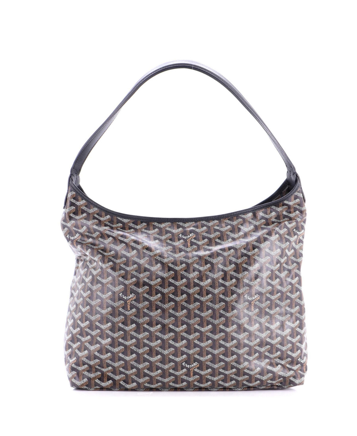 Pre-Owned Goyard Boheme Hobo Coated Canvas - Black | Macy's