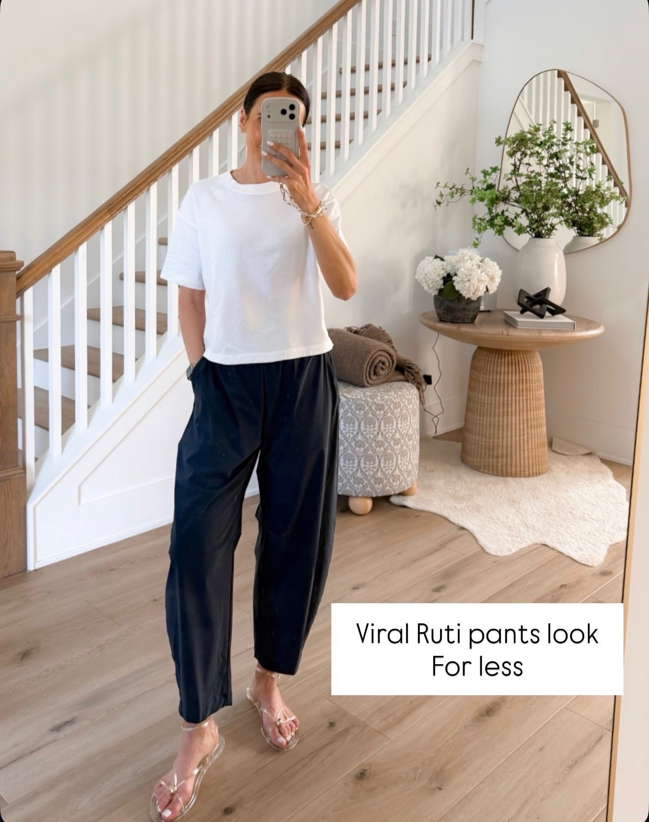 viral ruti pants for less. so chic and easy to style, lightweight with a relaxed drapey fit that still looks elevated

black trousers, wide leg pants, effortless outfit, elevated basics, annabrstyle 

#LTKSeasonal #LTKootd #LTKOver40