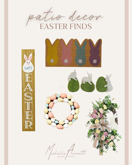 Cute spring patio decor for Easter! Add a little touch of spring with these cute, outdoor decorations!

Easter bunny, Easter wreath, front porch, decorations, front door, wreath, front doormat,

#LTKhome #LTKSeasonal #LTKfindsunder50