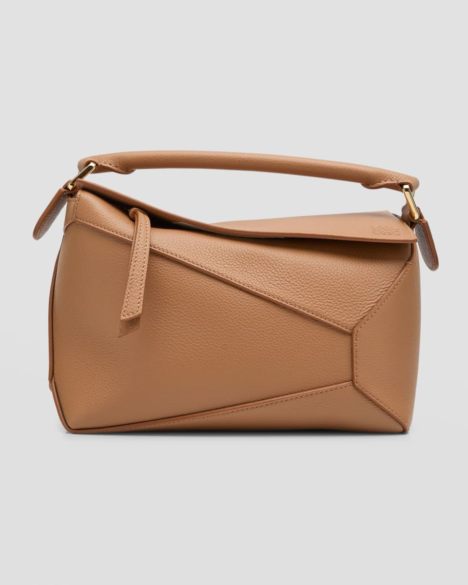 Loewe Puzzle Edge Small Top-Handle Bag in Soft Grained Leather | Neiman Marcus