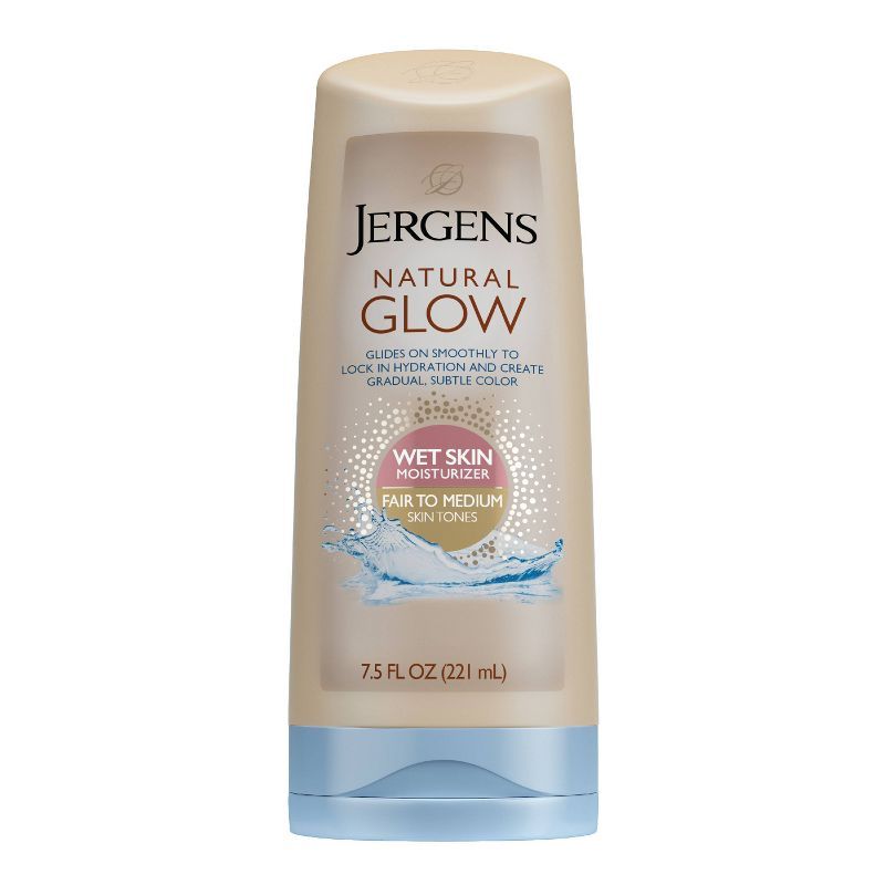 Jergens Natural Glow Wet Skin Moisturizer, In-Shower Self Tanner Body Lotion, Fair To Medium Tone... | Target